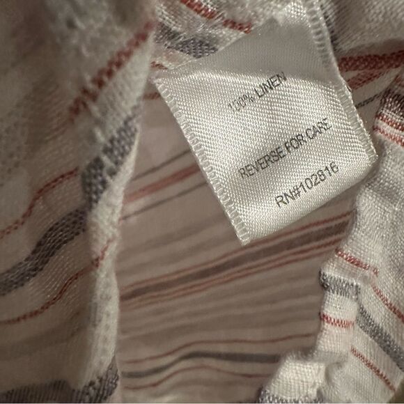 GARNET HILL Linen Shirt Top Women XL Linen Button Down Long Sleeve Lagenlook - Picture 10 of 10